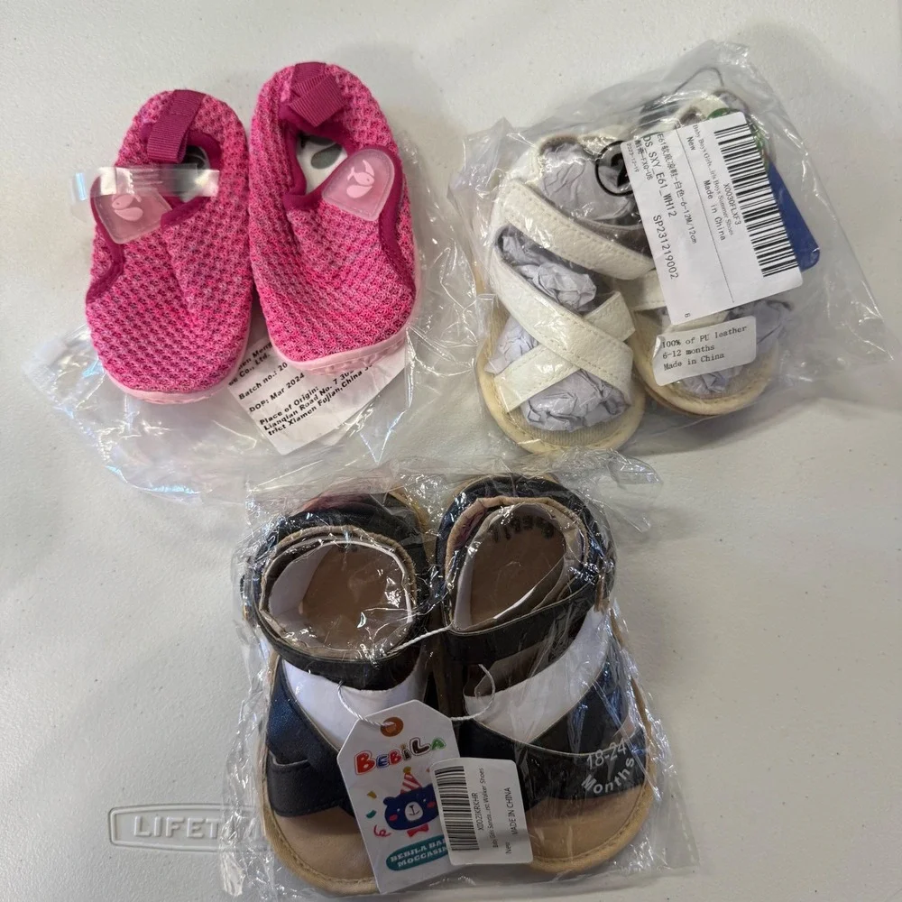 Baby Sandals Sneakers‎ Variety Pack Girls Boys Newborn Infant First Walker Shoes